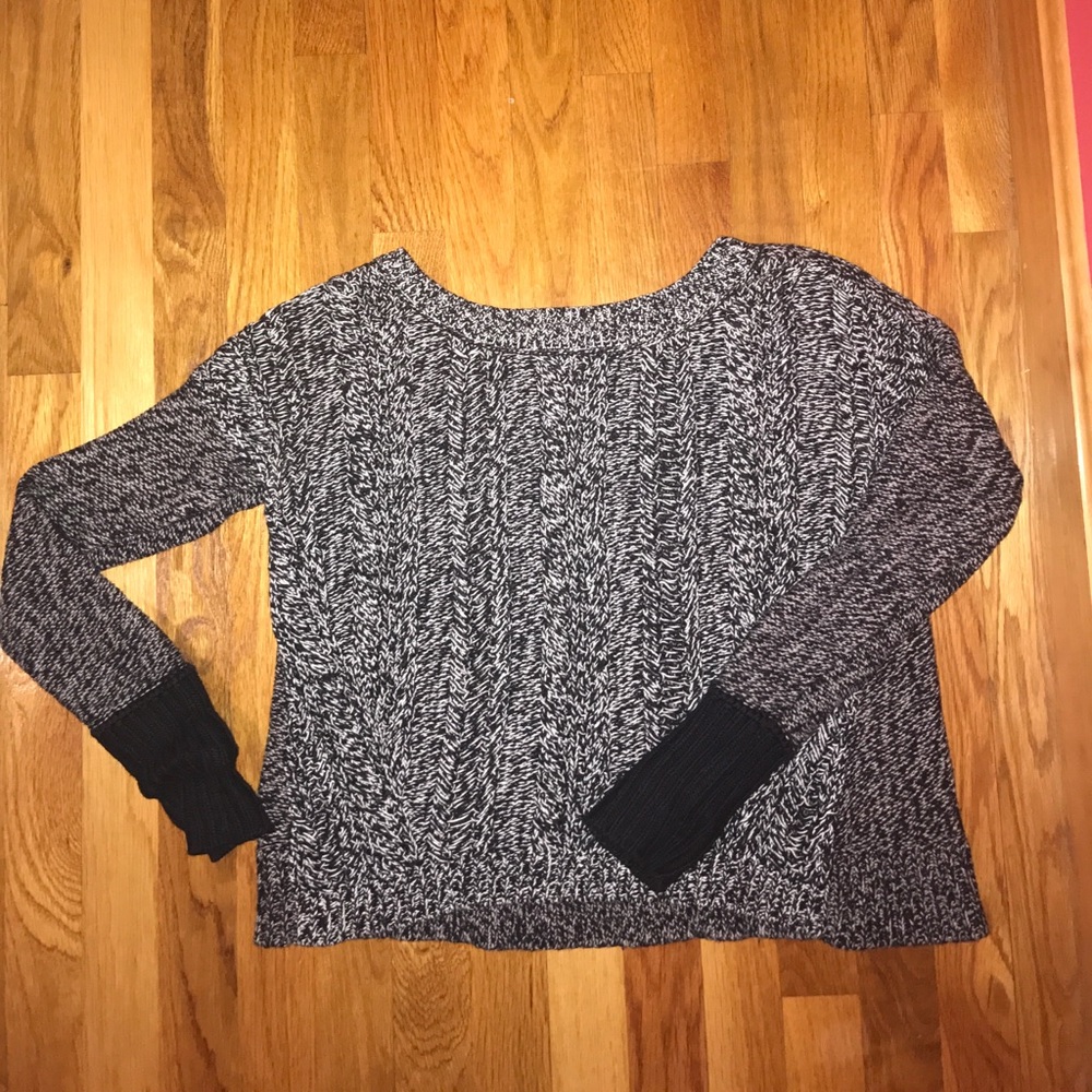 Black and white sweater